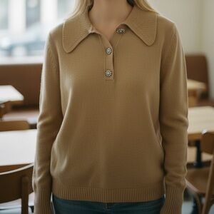 Semicouture Beaded Button Knit Top Size 1-Small - NWT